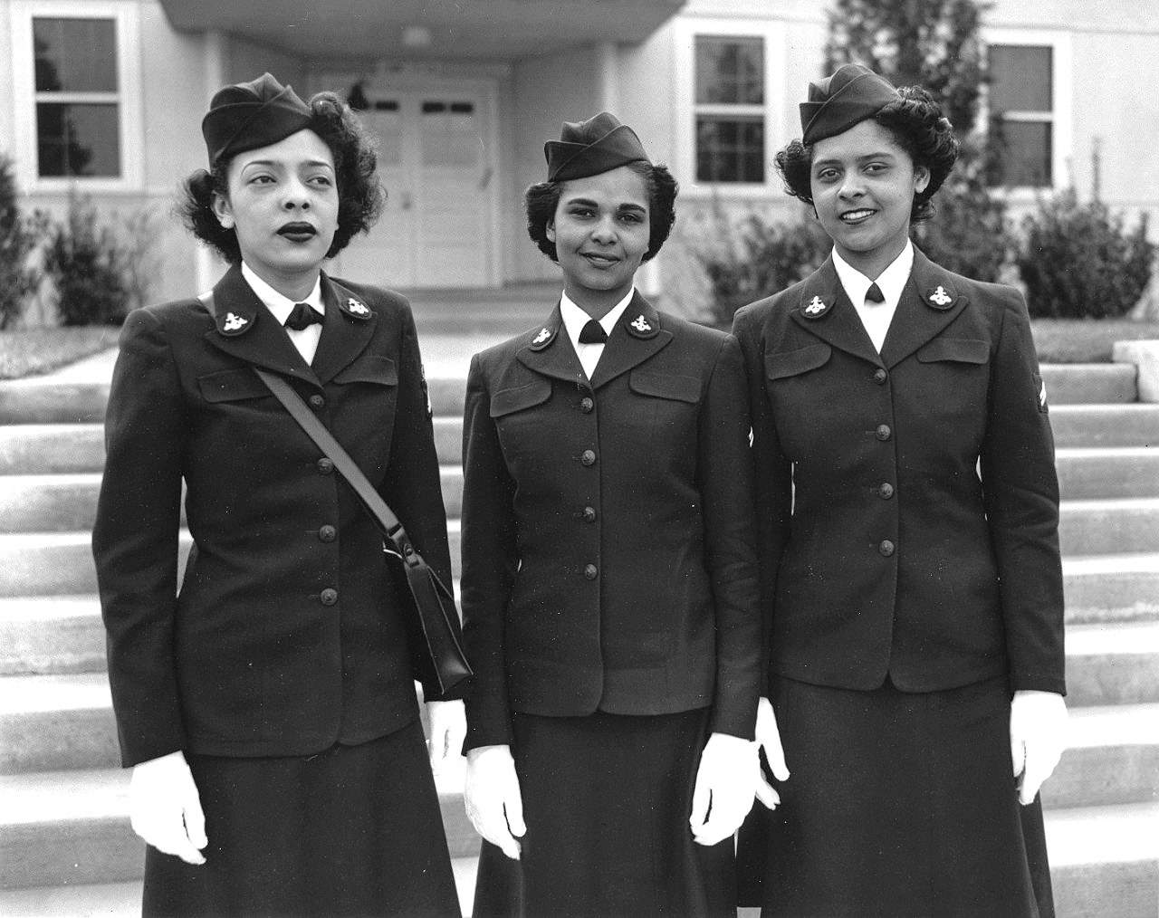 Civic Duty - Ruth C. Isaacs, Katherine Horton, Inez Patterson the first African-American Medical Corp WAVES