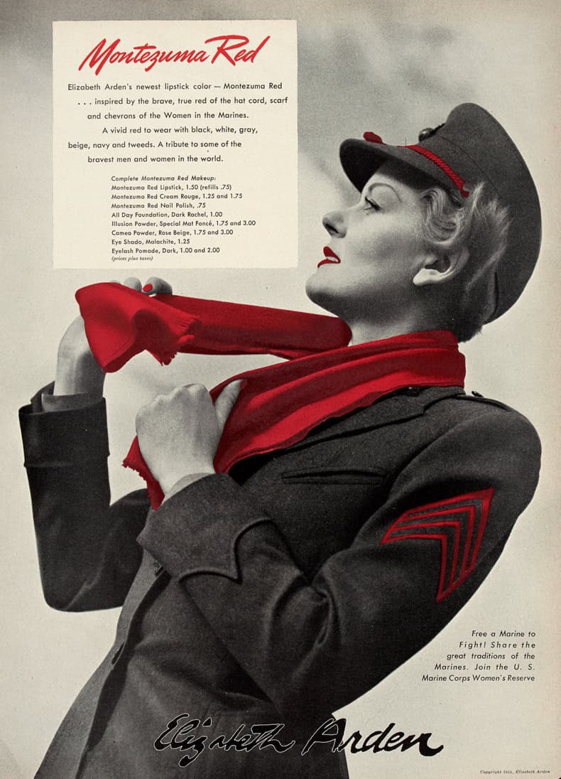 Elizabeth Arden Advert for Montezuma Red Lipstick