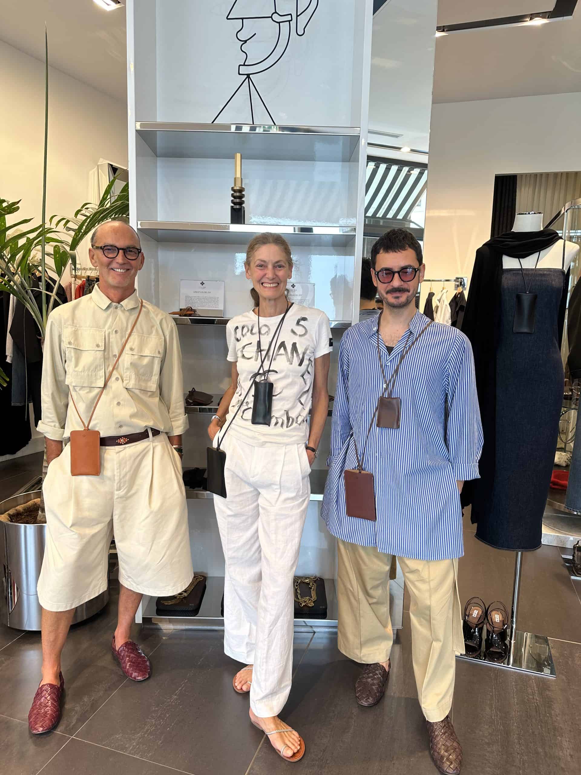 Sigrid de l’Epine with designers at Duchetel concept store in Biarritz