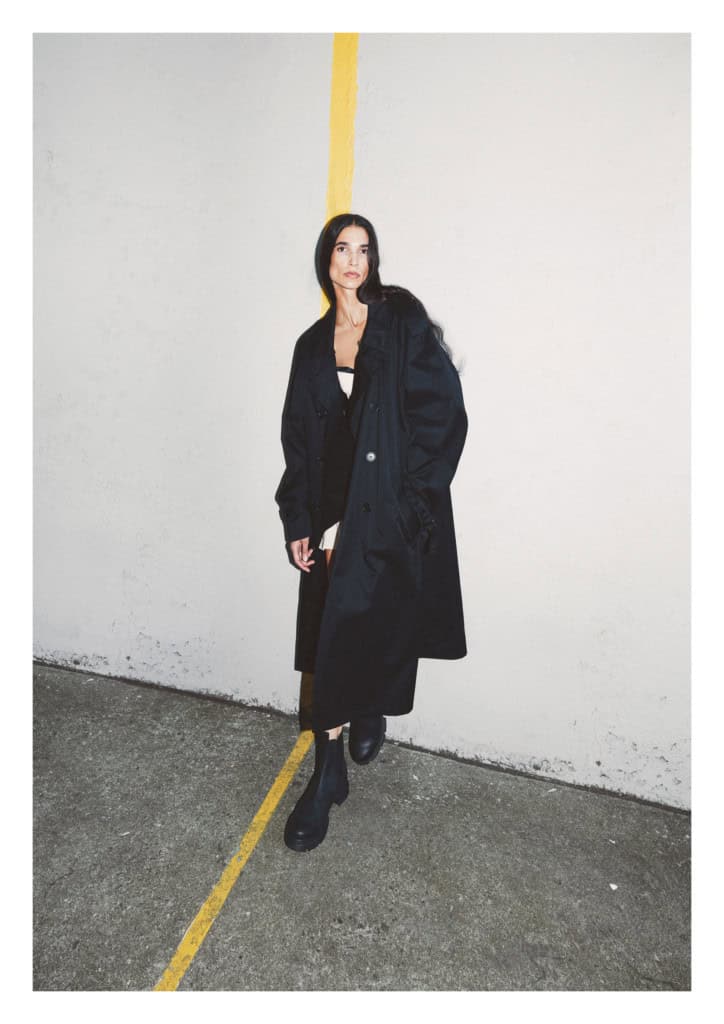 Coat: Ralph Lauren Dress: Alberta Ferretti Boots: Toteme