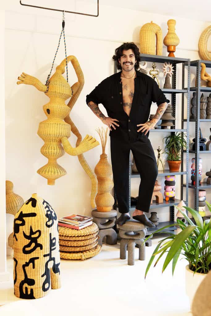 Salvador Compañ in his studio by Gabriel Magdaleno