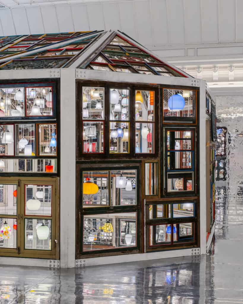 up close photo of the installation at Le Bon Marché