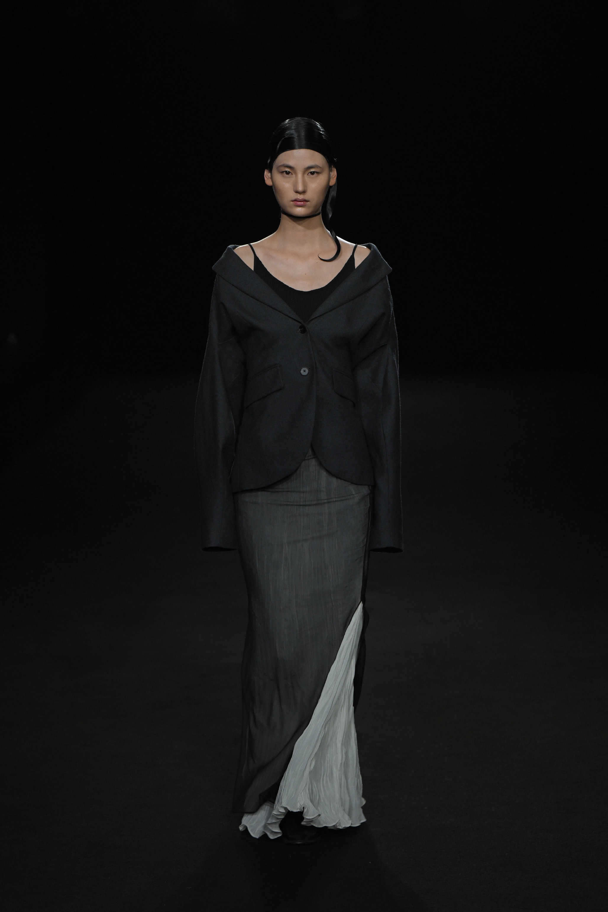 color portrait of runway model, fashion photography
