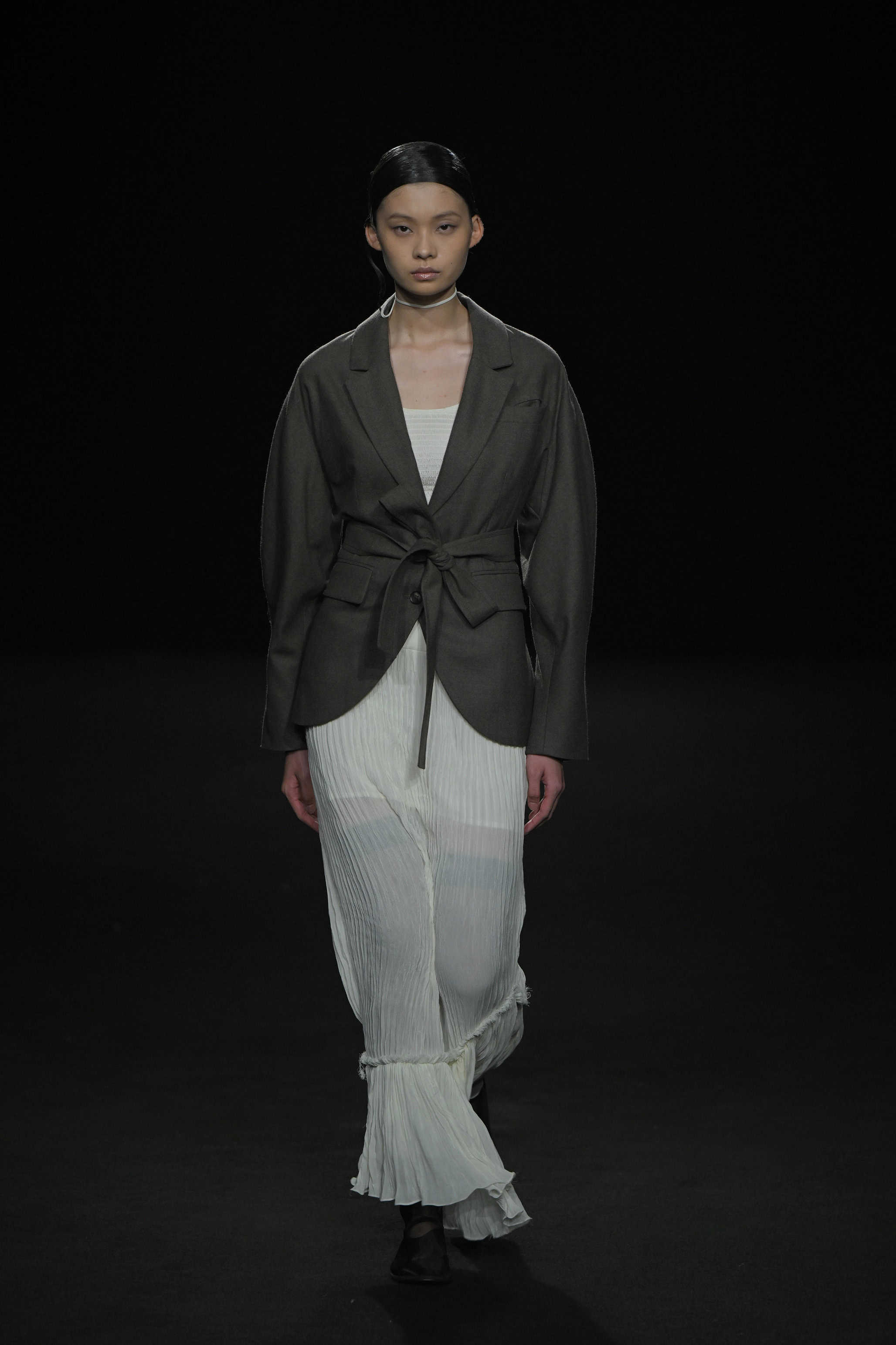 color portrait of runway model, fashion photography
