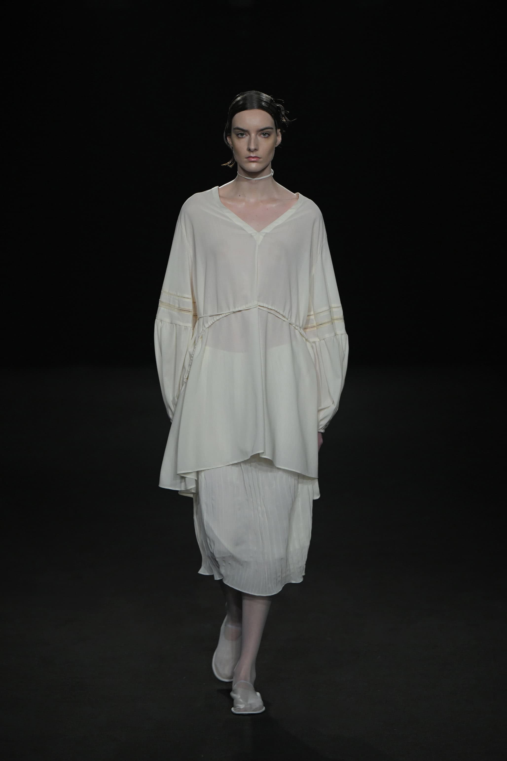 color portrait of runway model, fashion photography