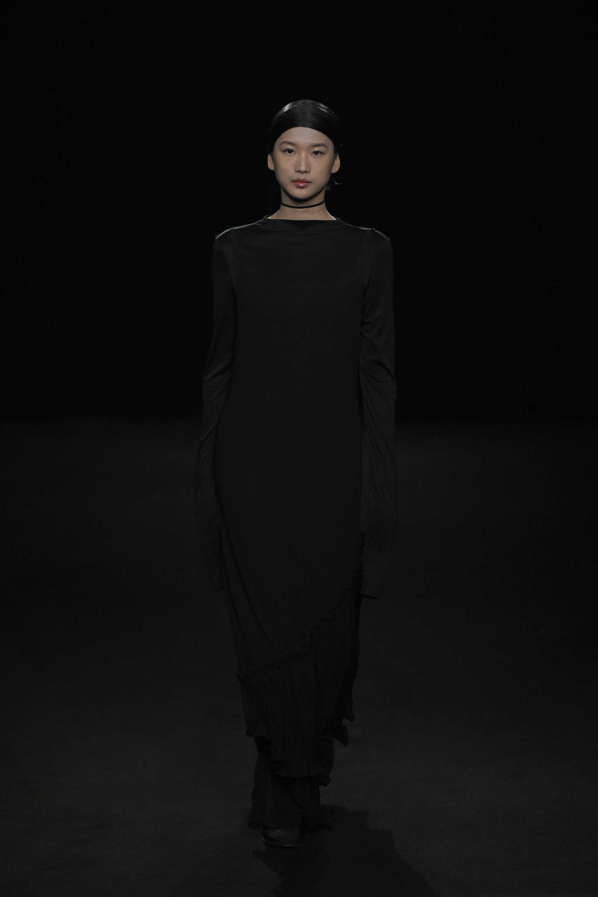 color portrait of runway model, fashion photography