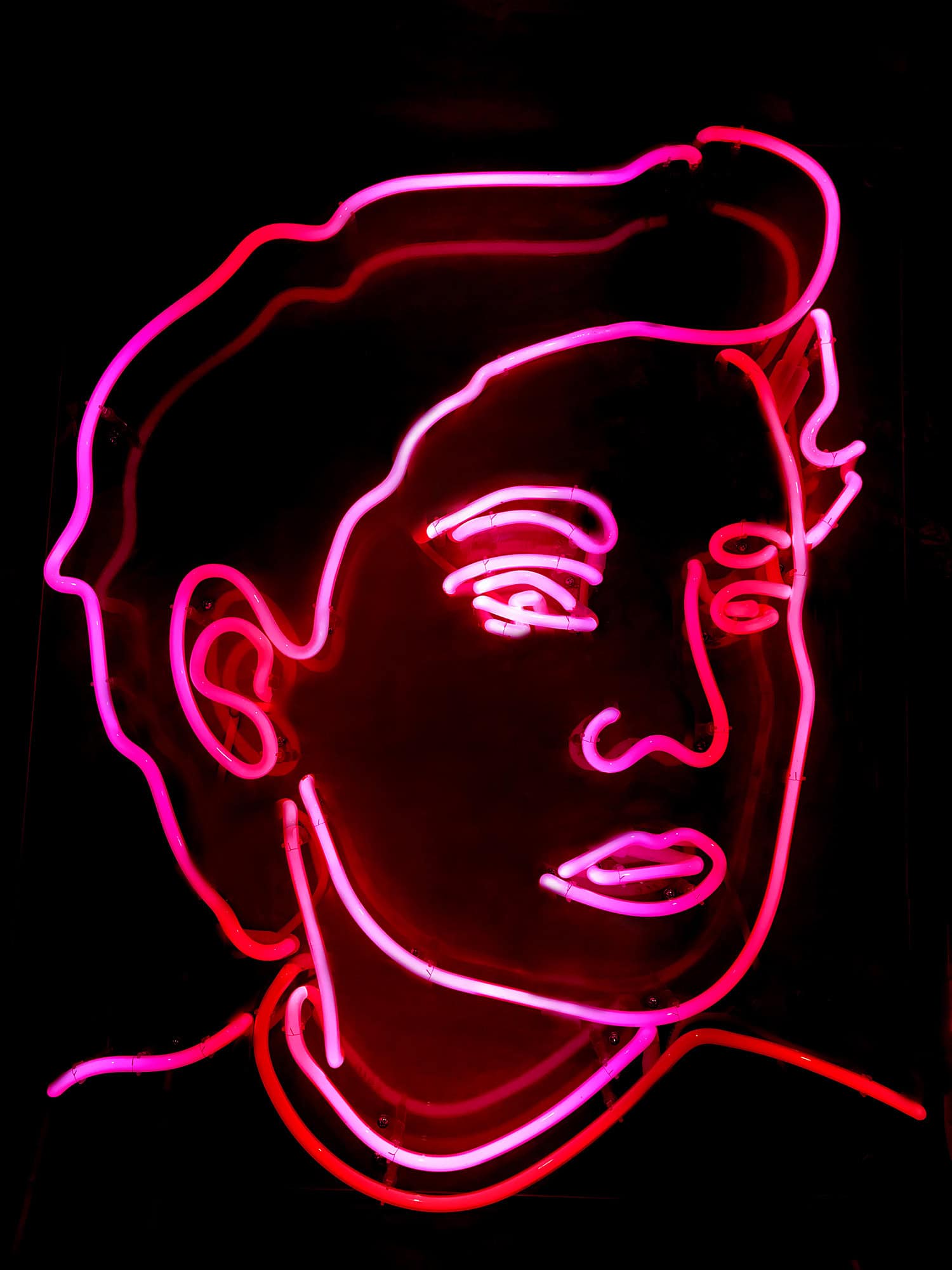 neon art of face