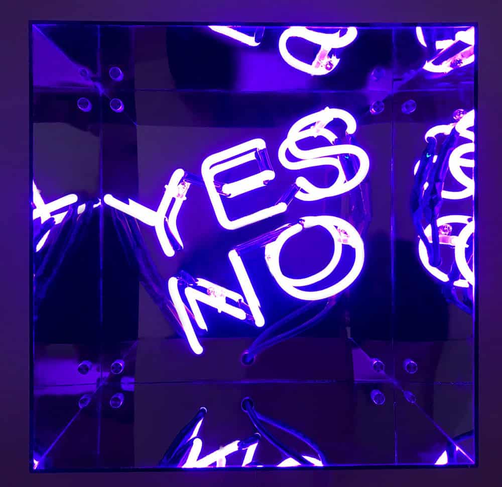 neon art Yes and No