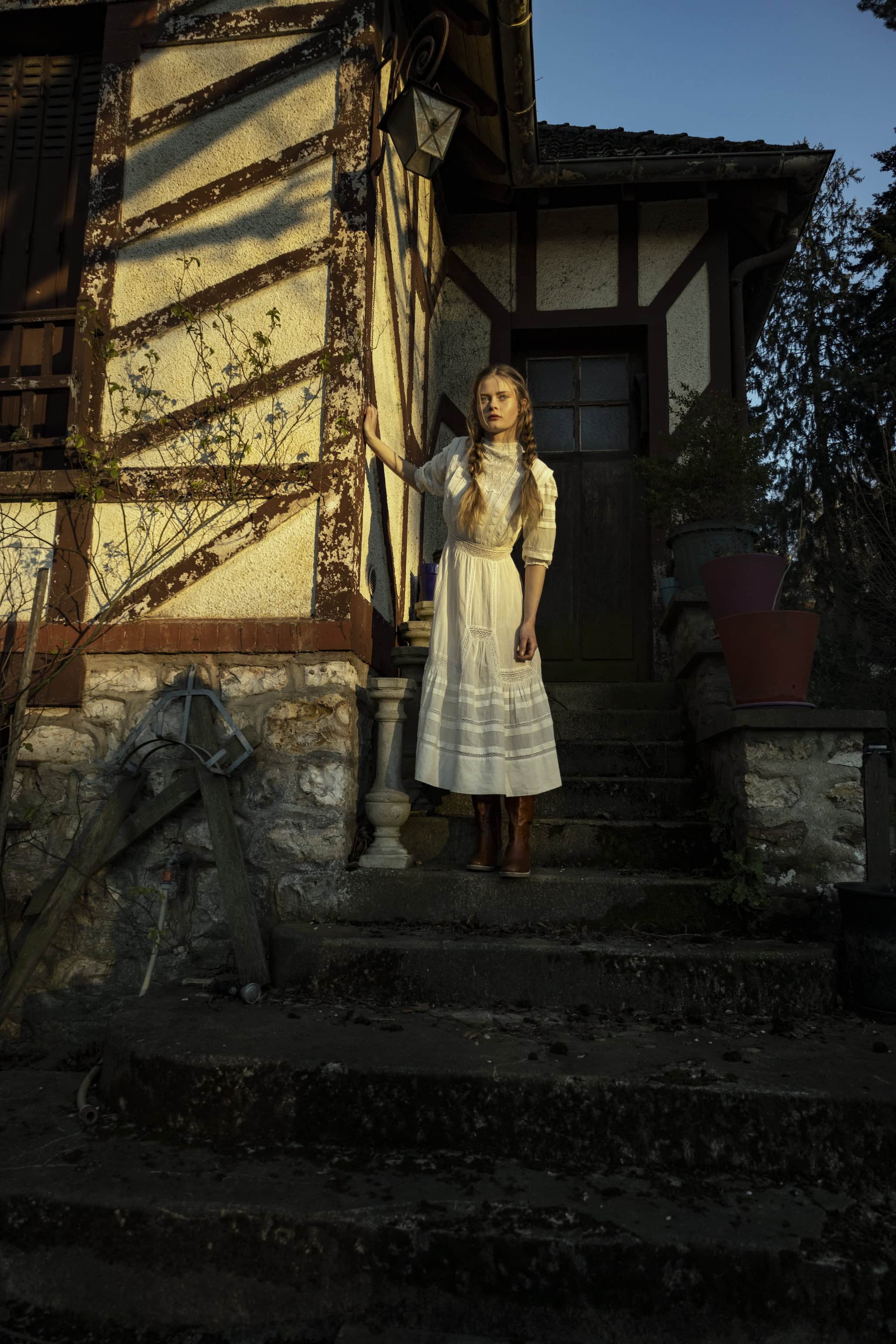 Dress Sessùn, boots Comptoir des Cotonniers.  by photographer FRENCH COWBOY A Mia Macfarlane & Julien Crouigneau Creation 