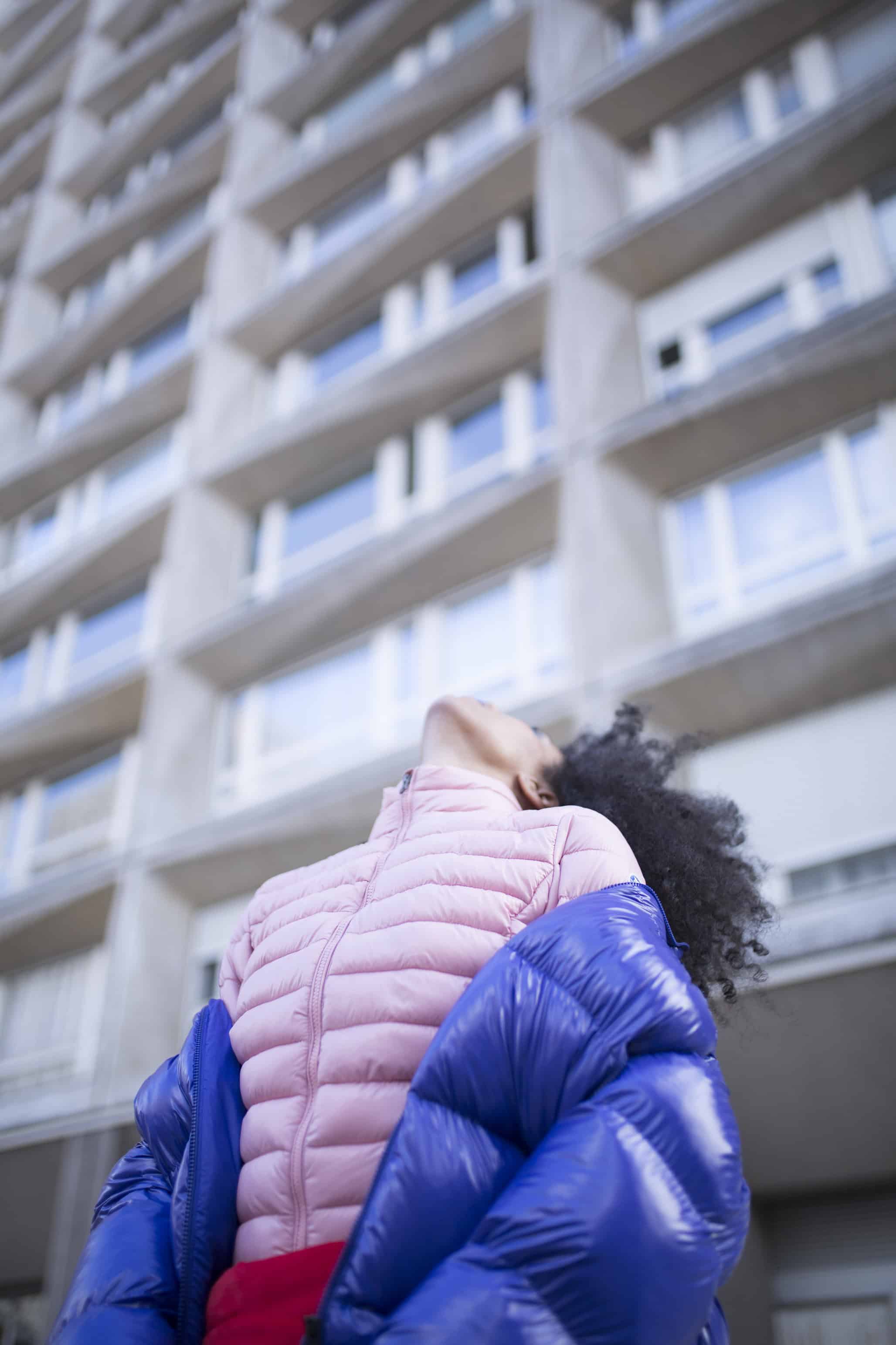 Purple puffy jacket NAPAPIJRI, light pink puffy jacket NORTH SAILS, red puffy velvet polyamide jacket LEE.