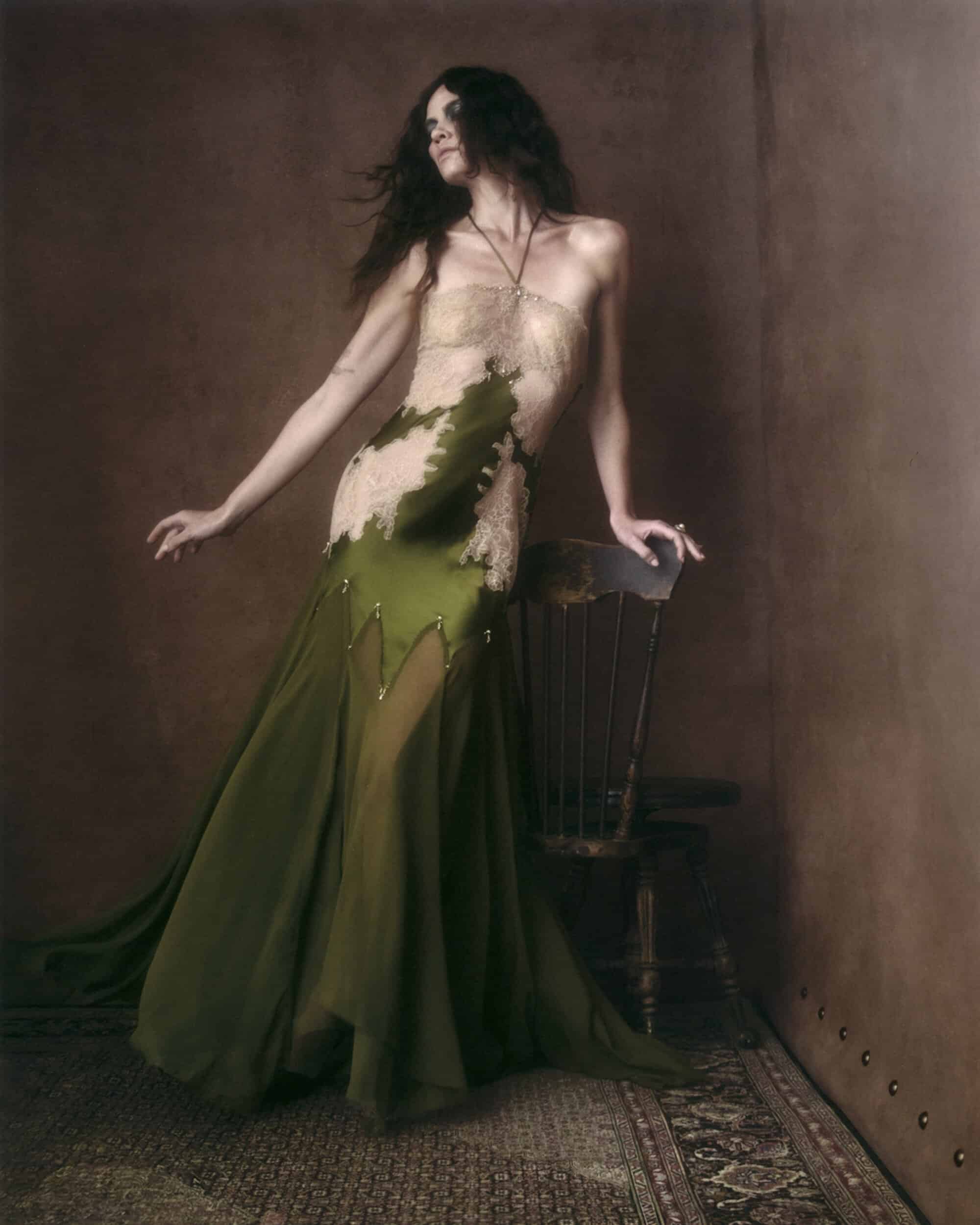 Virginia Kluiters - green dress