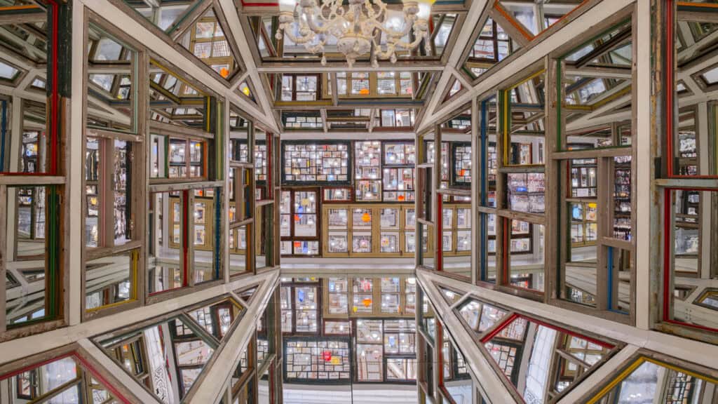 up close photo of the installation at Le Bon Marché