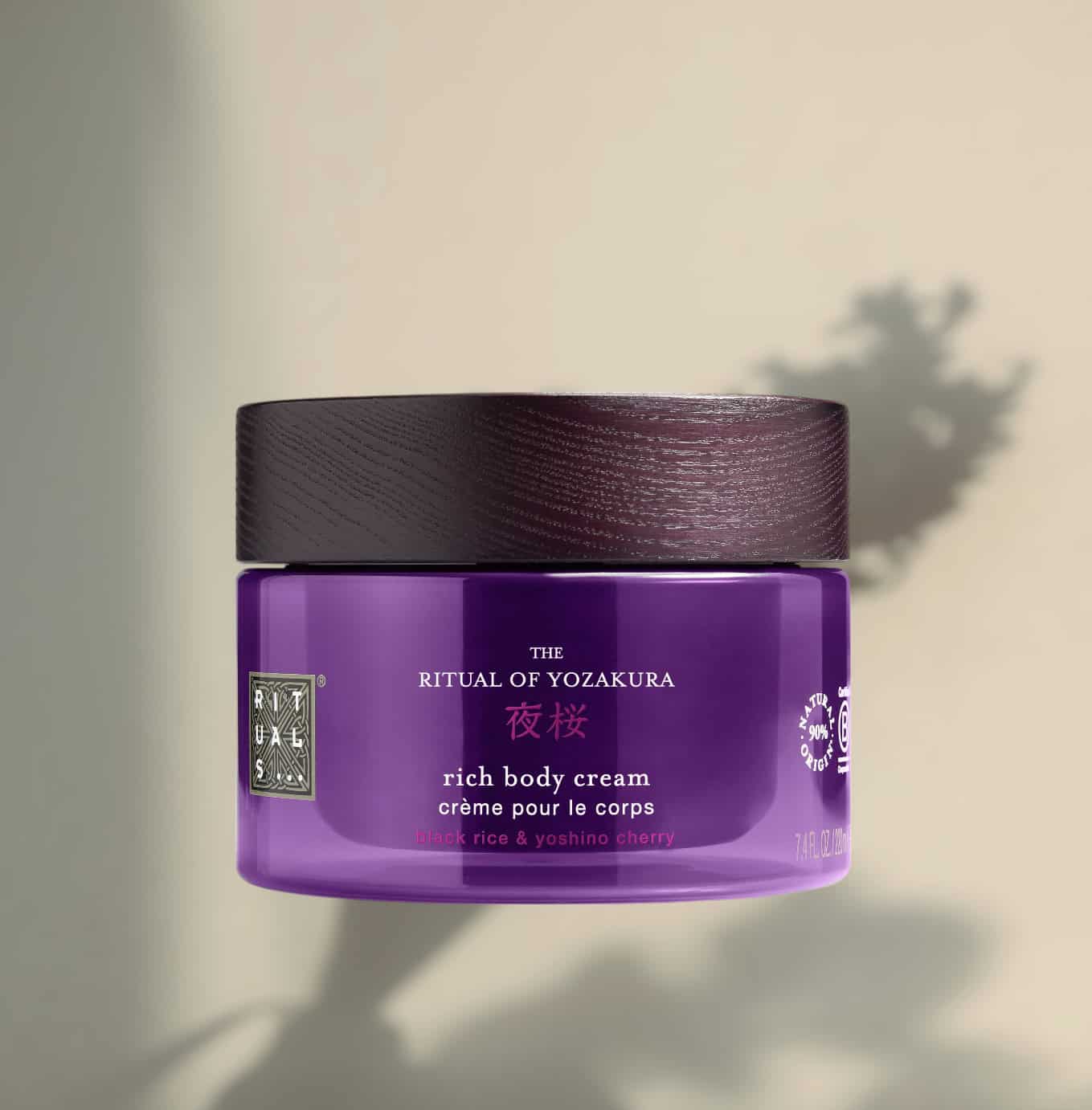 Rich night body cream Yozakura by Rituals, a floral suncare complement for evening rituals.