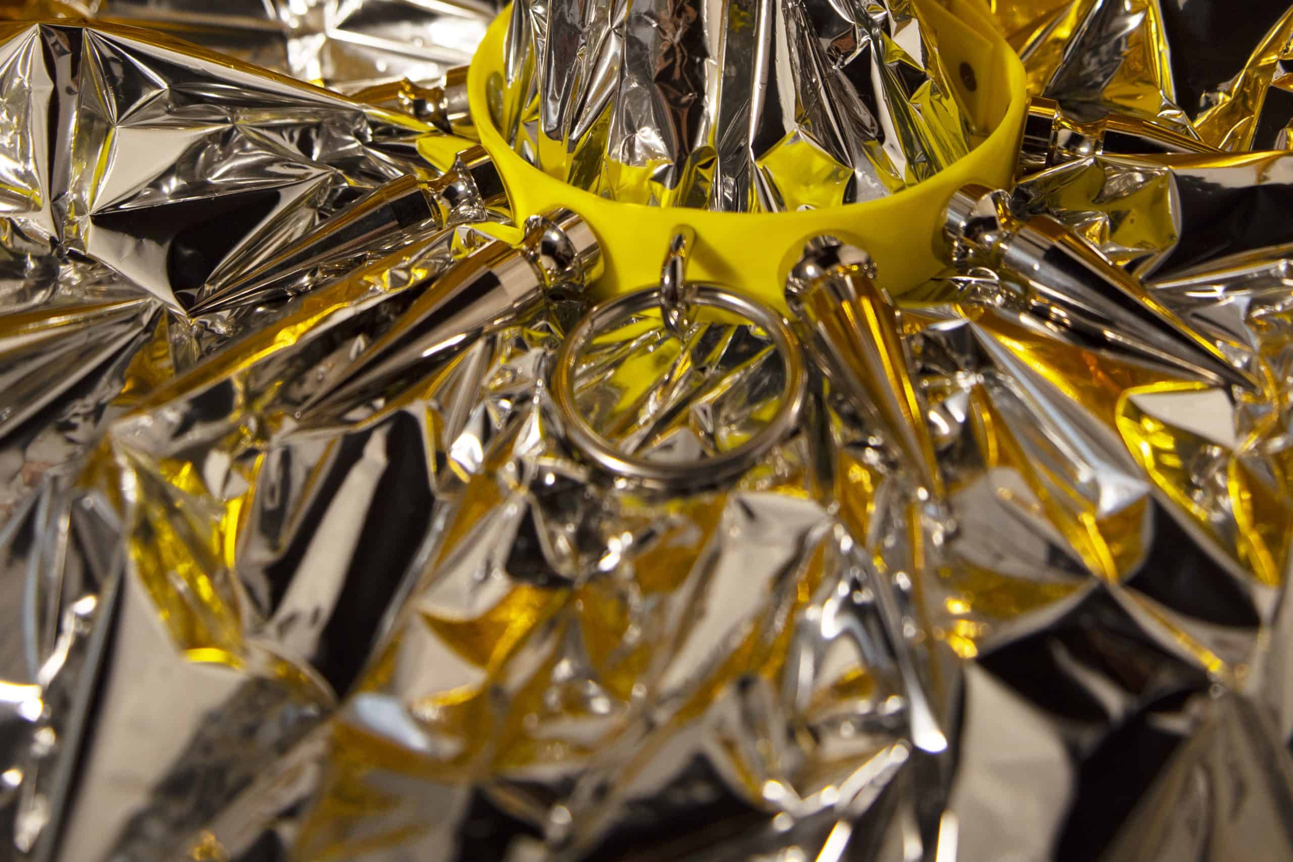 yellow spade Necklace WeirdBrain Creation.