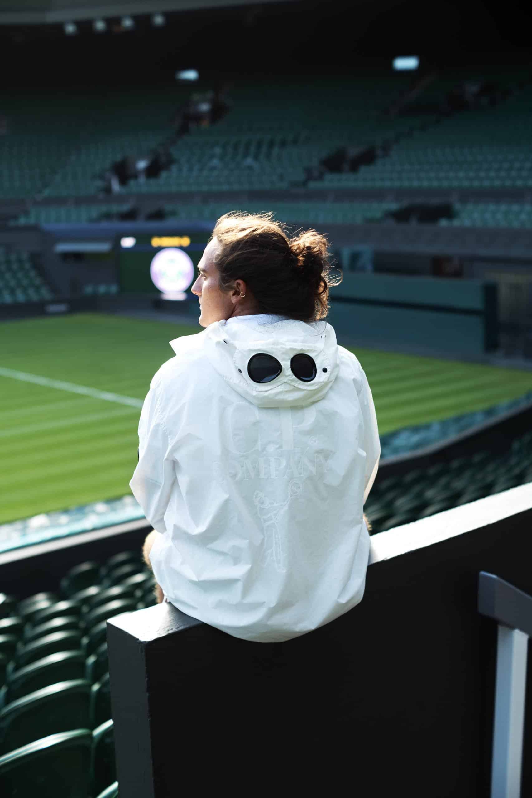 Mattia Bellucci Serves Style at Wimbledon with C.P. Company