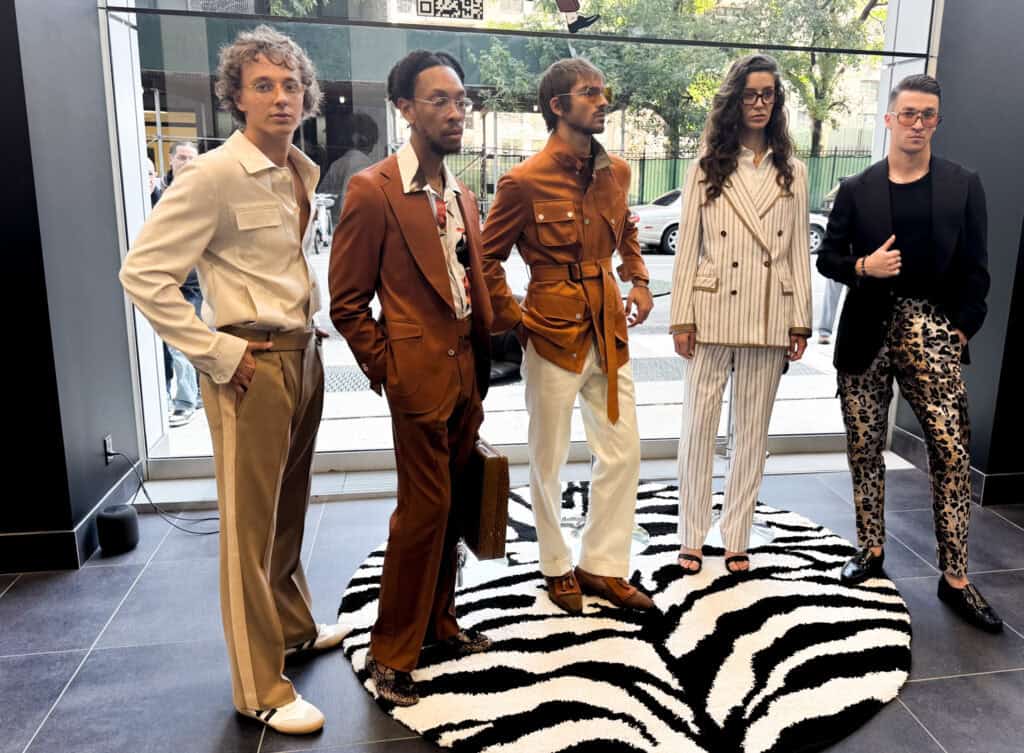 Oxblood Zebra Spring 2026 New York Men's Day - Mercedes -Benz Manhattan- Peak Lapel & Oxblood Zebra