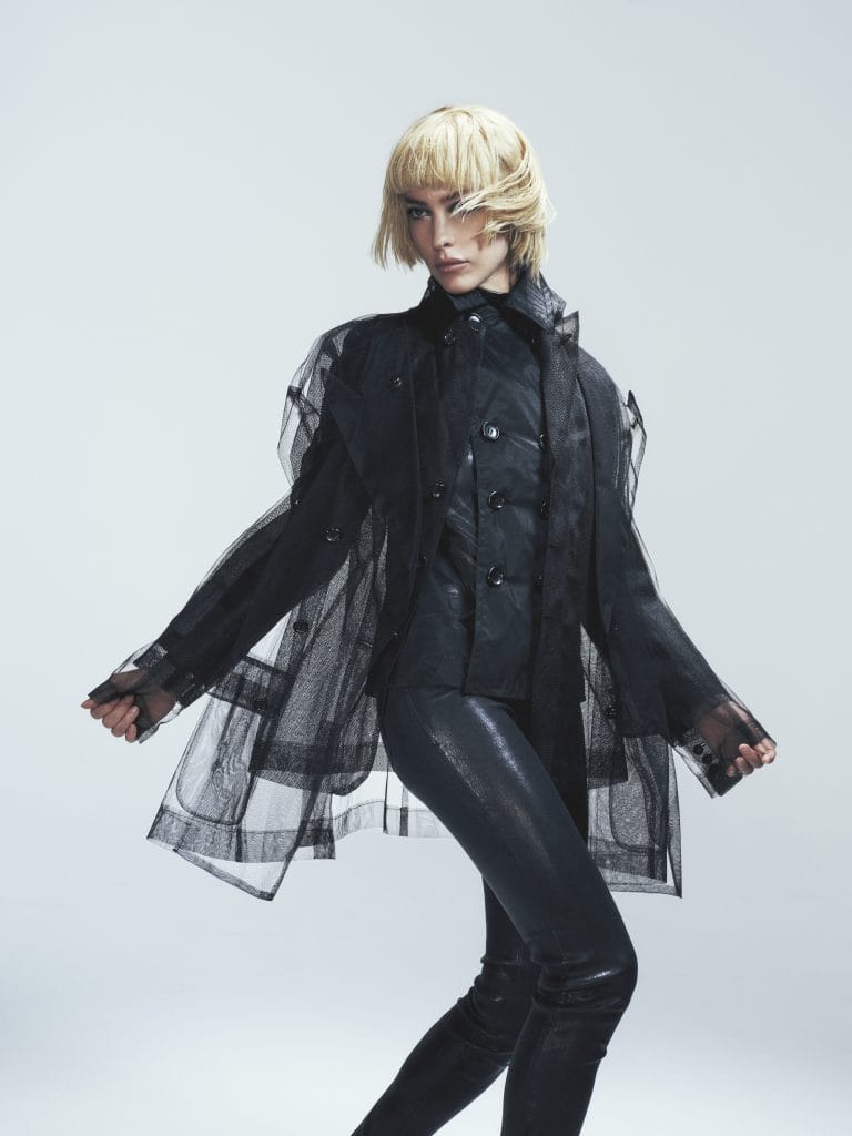 Top by Comme des Garçons @commedesgarcons, Bottom by L'agence @lagencefashion