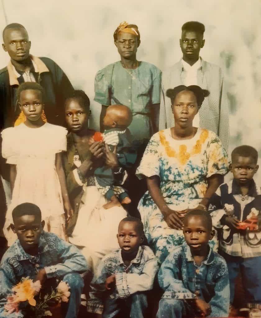 Nyang and his family