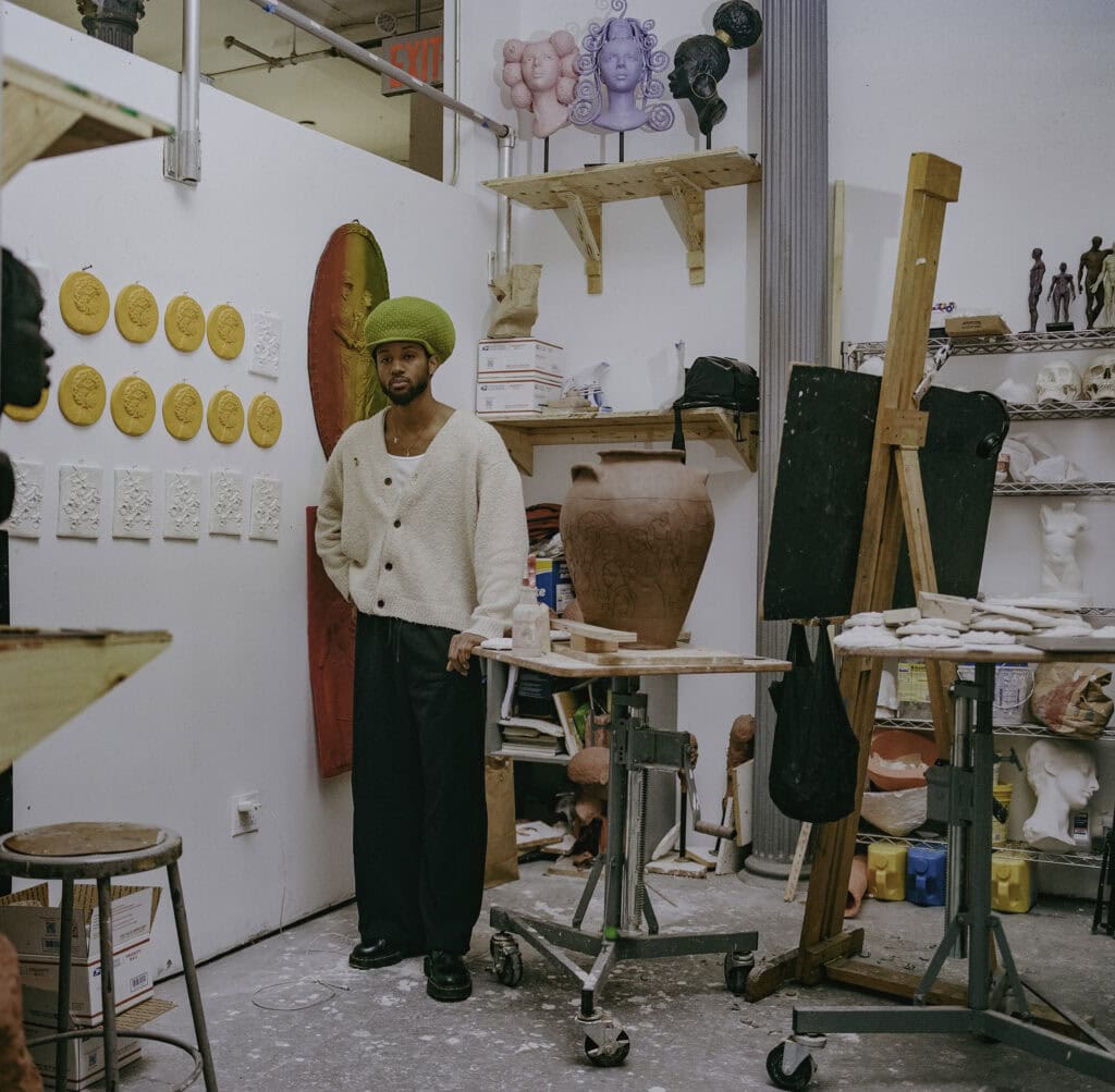 In studio, Nyzere Dillion's studio