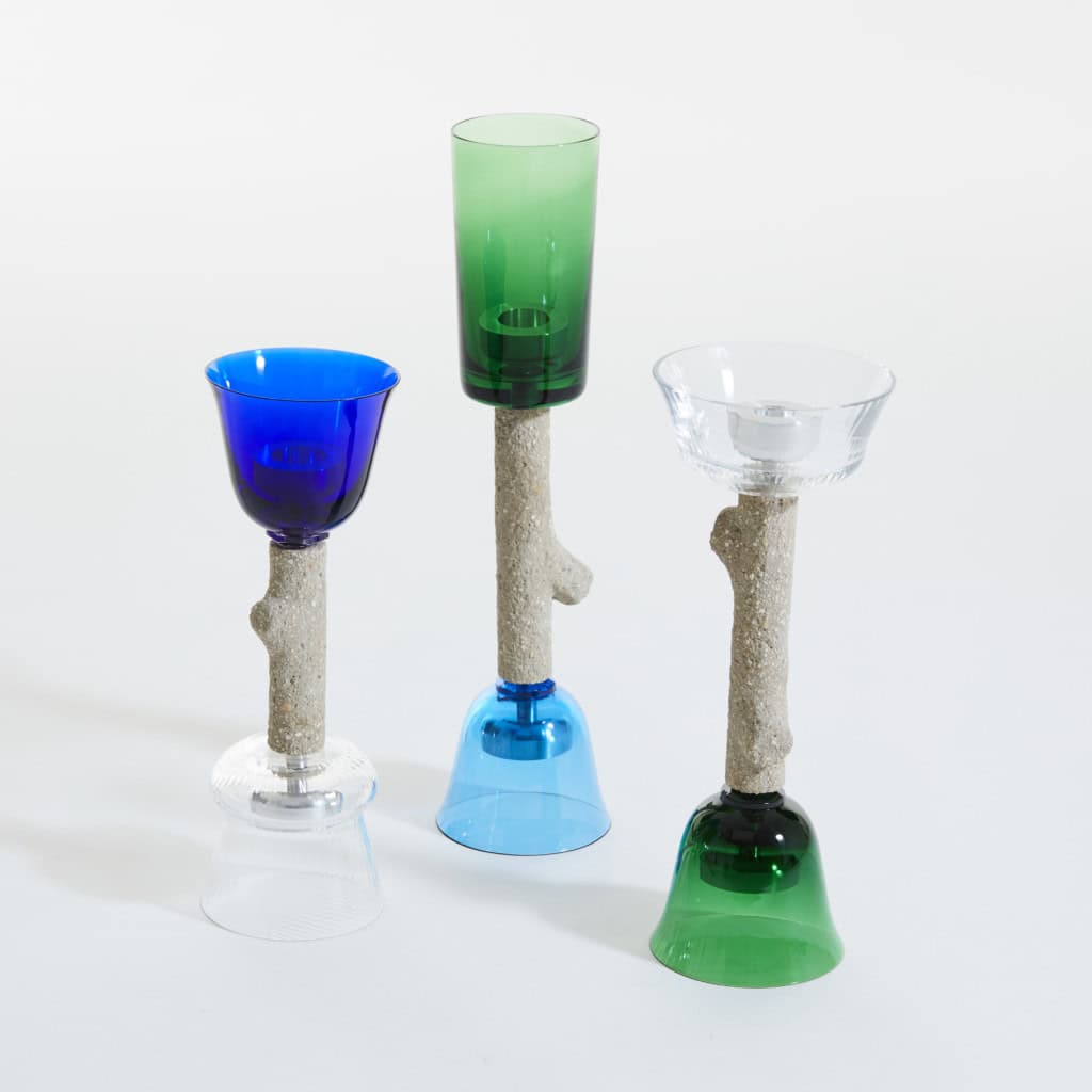 Reversible mortar rocaille crystal candlesticks - Hermes - petit h photo Eugenia Sierko