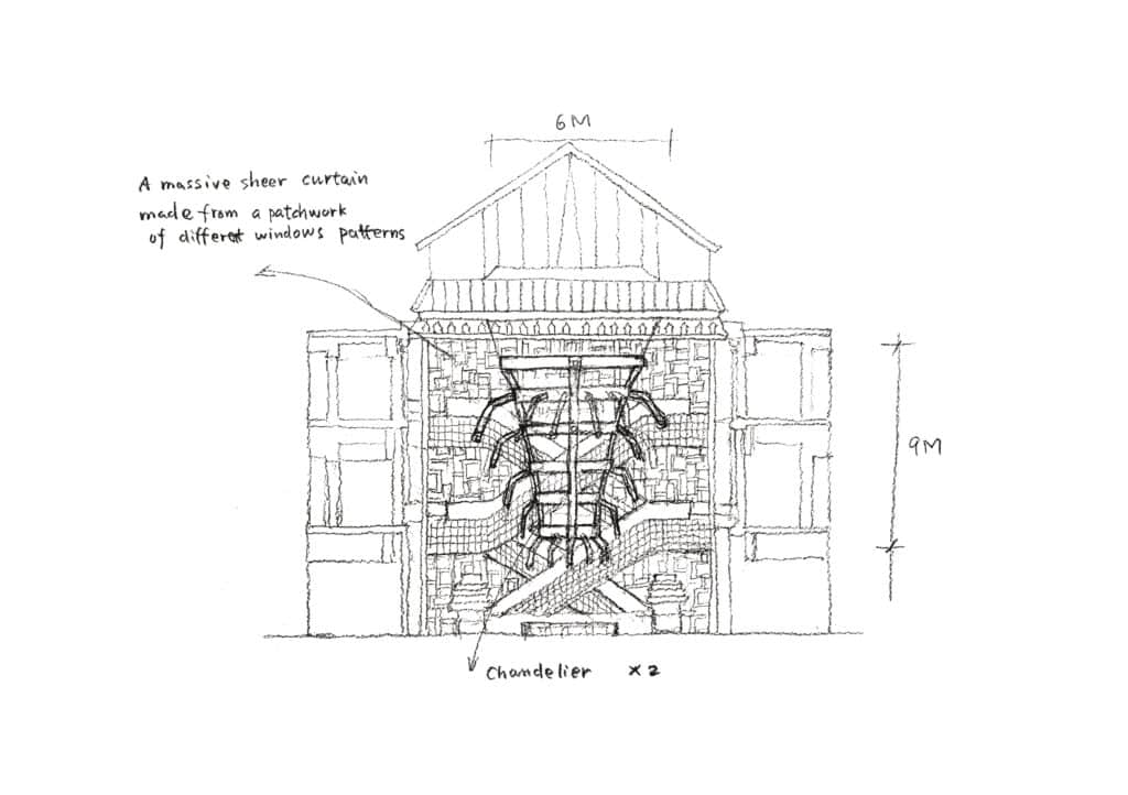 Song Dong's drawing at the exibition of Objets divers et variés – 百百 (baihuò) -