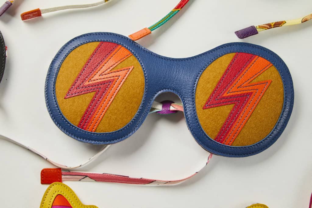 Hermes - Petit h Upcycled Travel mask in lambskin silk wool felt and cashmere - Hermes - petit h © Eugenia Sierko