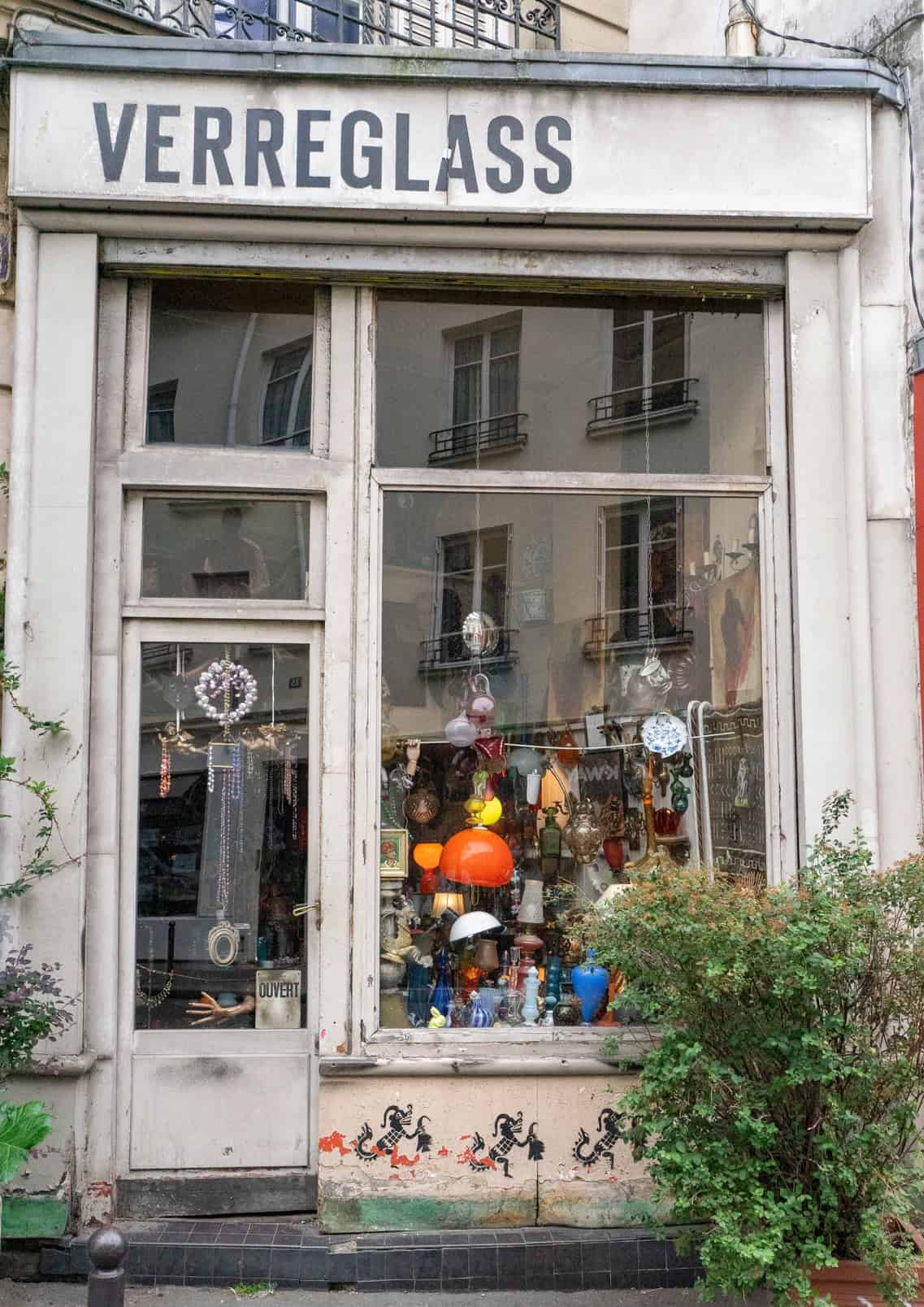 Shop's storefront in Paris, Rue de Charonne.