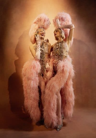 2 Male Pink Showgirl Duo