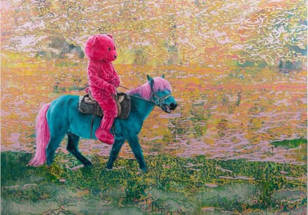LUAP Pink Bear Painting