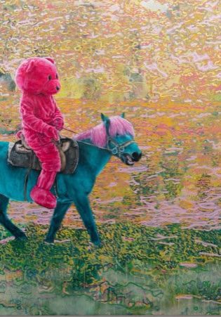 LUAP Pink Bear Painting