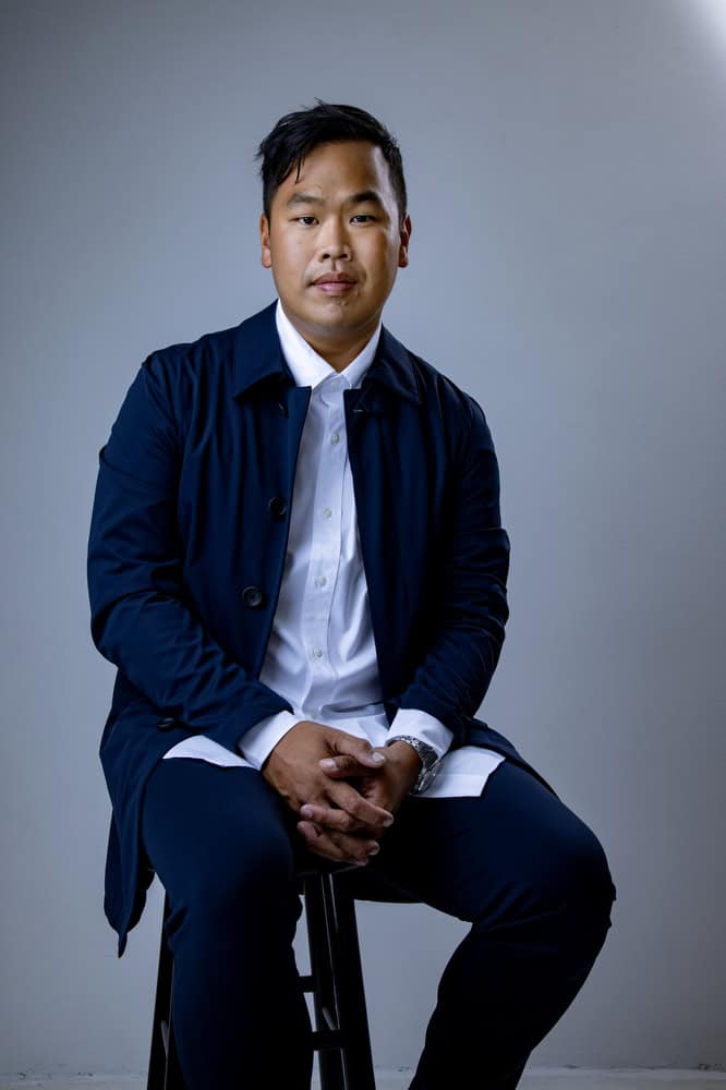 chef buddha wearing coat and pants by Fradi. Watch Audemars Piguet