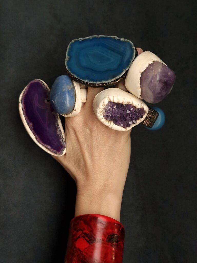 Gerda Goosen Geode Rings