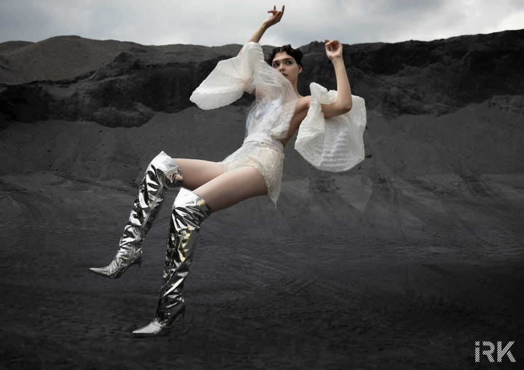 Floating in space in Haute Couture collection Spring-Summer 2020 Jean Paul Gaultier