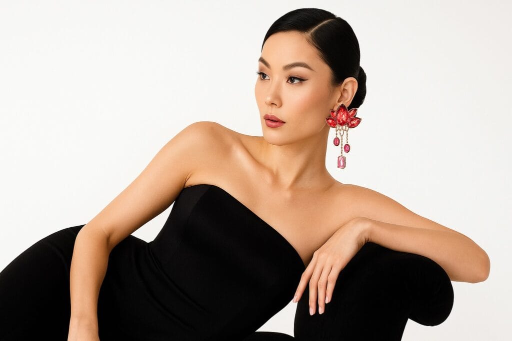 Model wearing Brilliantcrypto jewlery