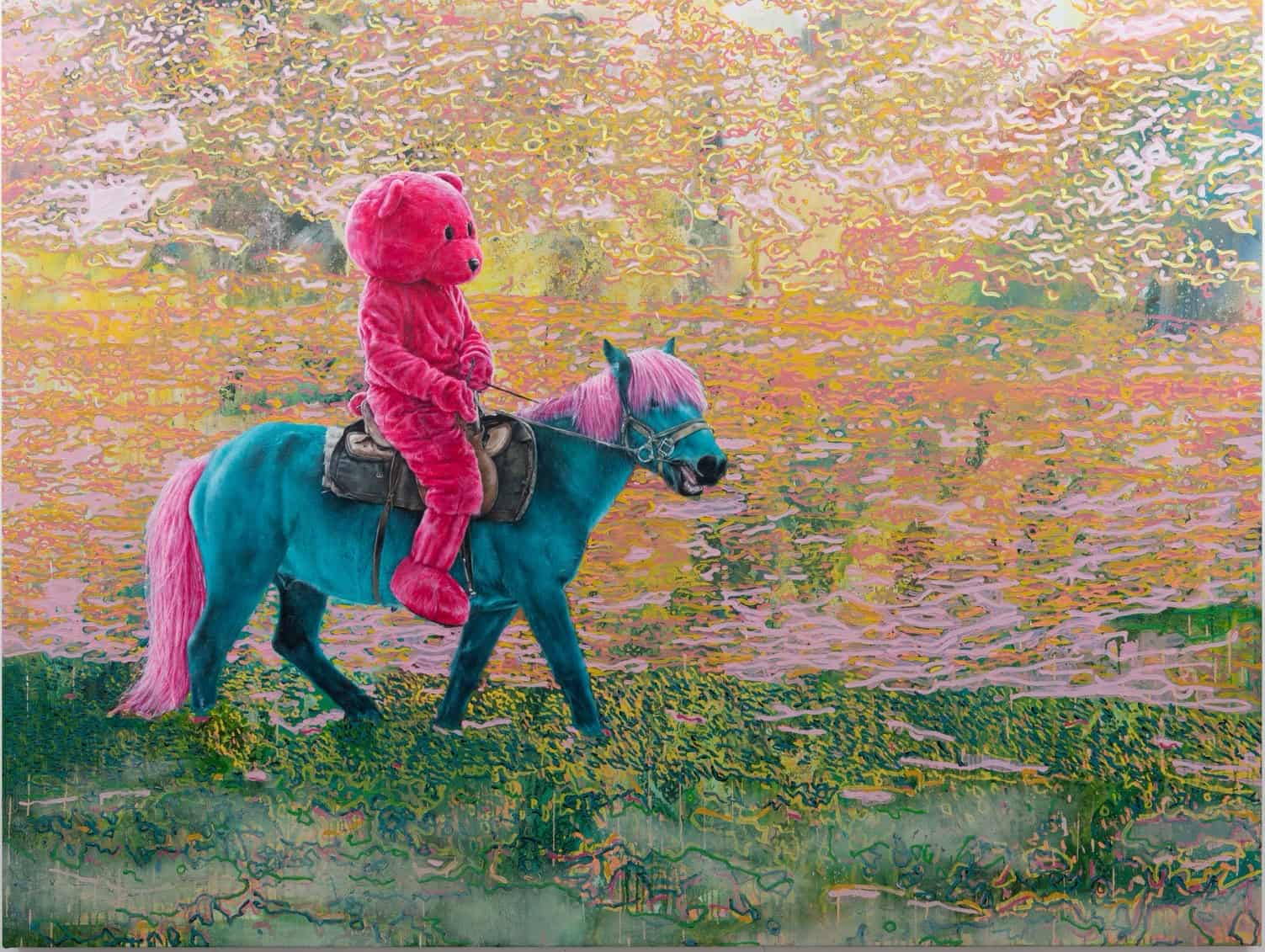 Luappinkbear Copy LUAP Pink Bear Painting