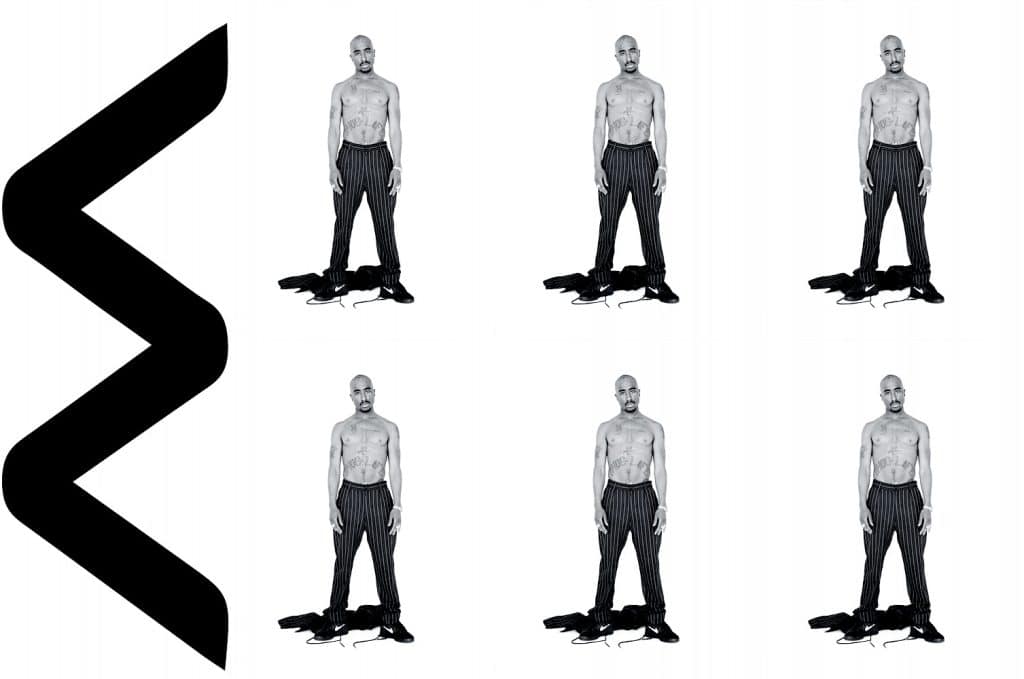 Tupac black and white