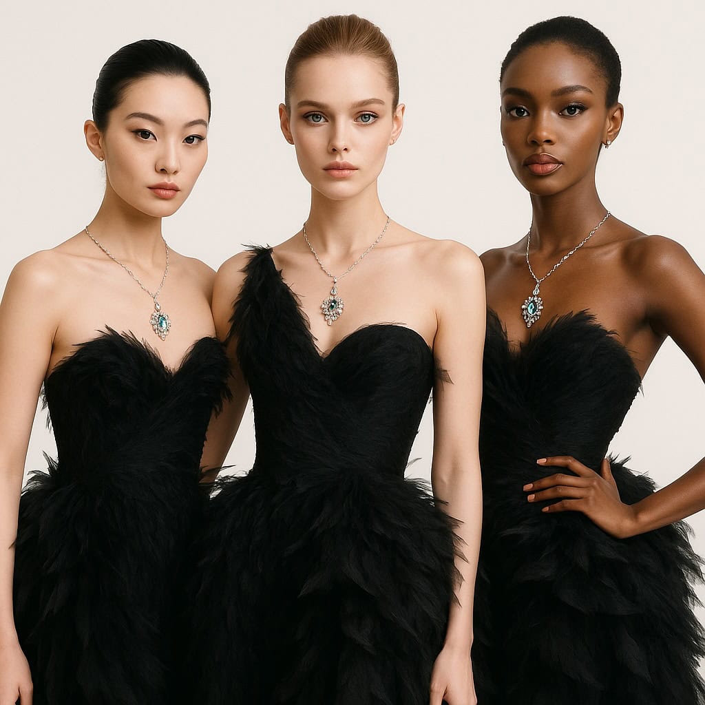 3 Models wearing Brilliantcrypto jewelry