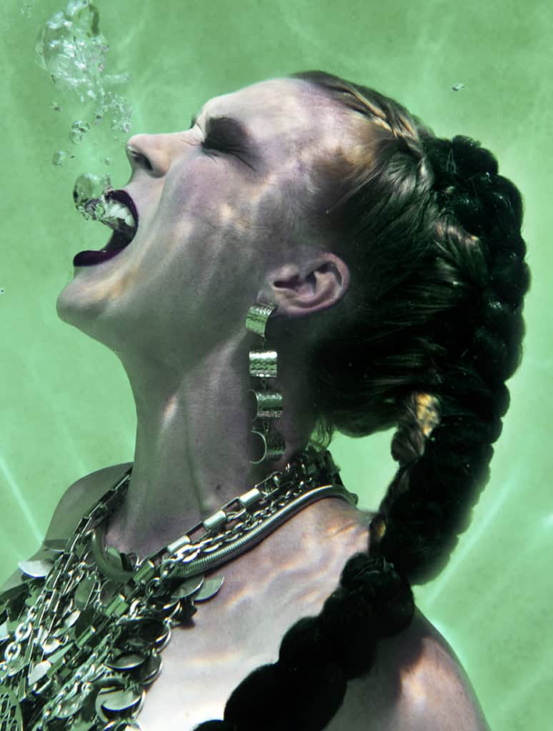 Underwater fashion photography