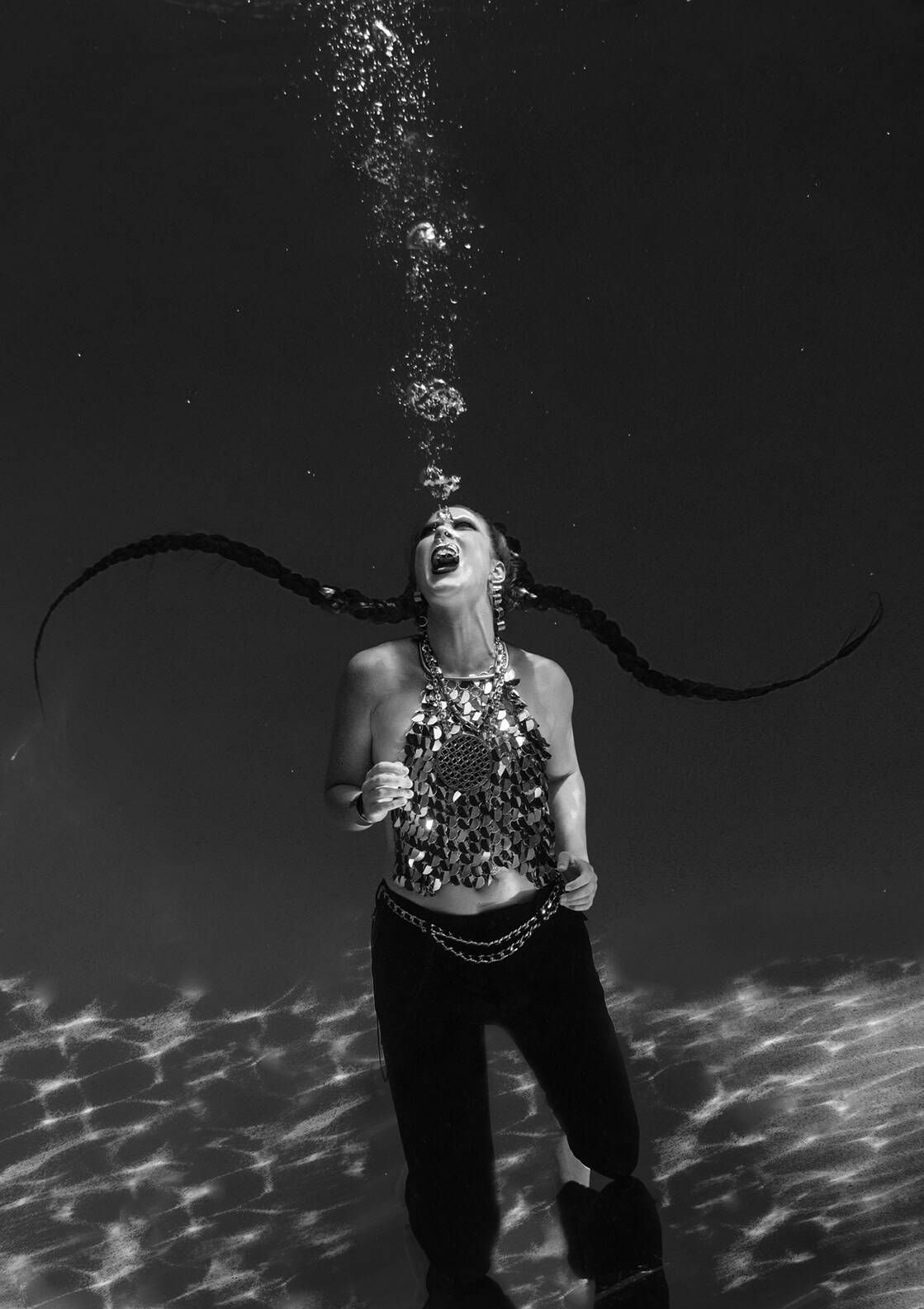 Screaming bubbles fashion photography by Miranda Penn Turin